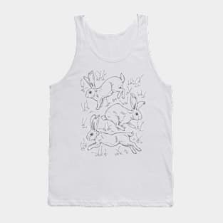 Bunny Hop Line Illustration Tank Top